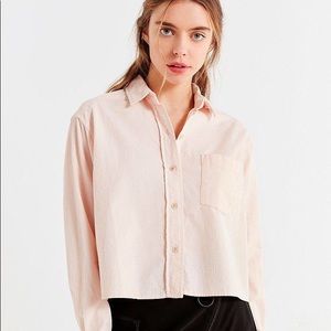UO Cropped Buttondown Corduroy Shirt